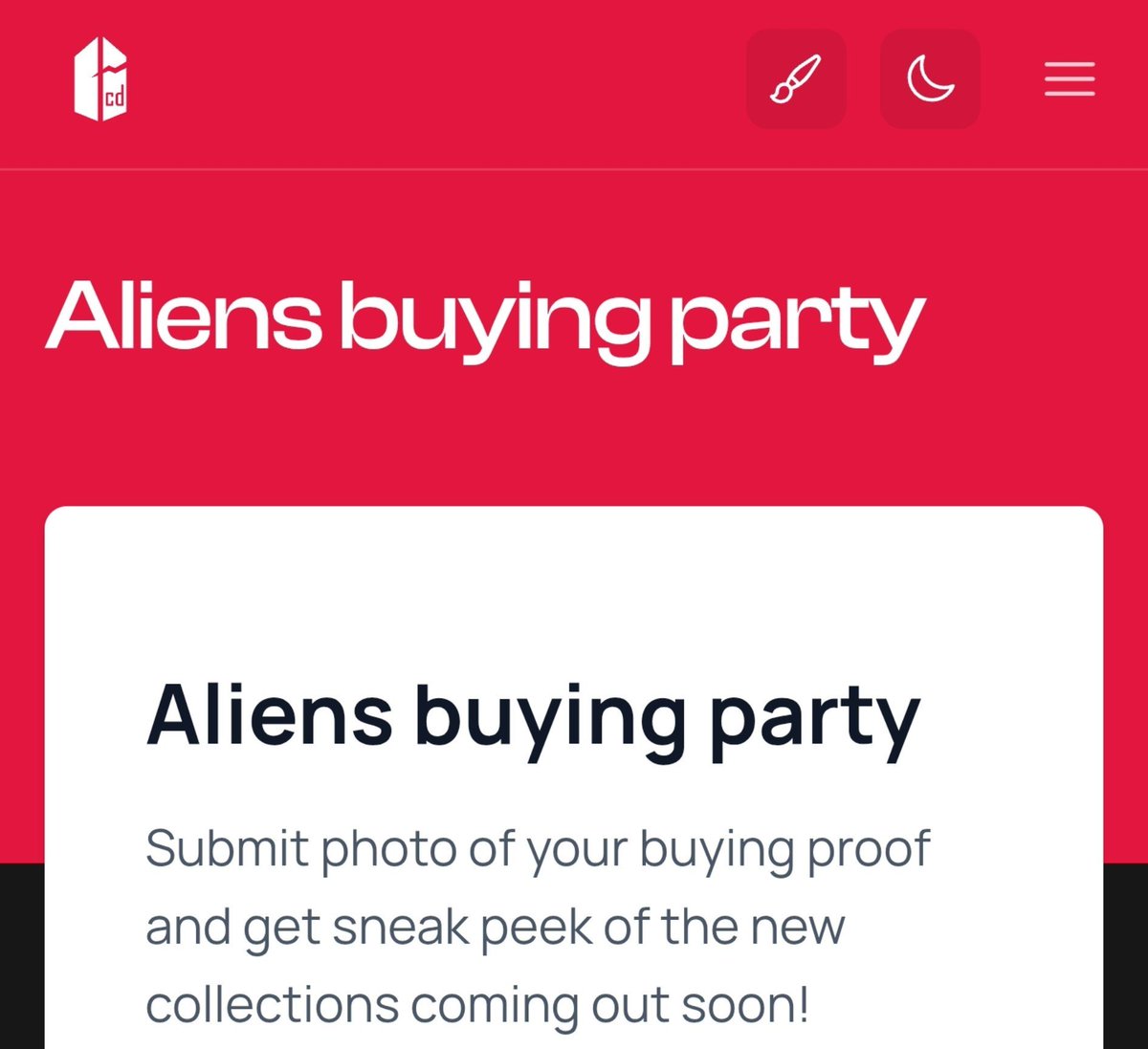 bcdapp_mods's tweet photo. DO JOIN THE ALIEN BUYING PARTY💜✨️ https://t.co/YKmhAvSqJk