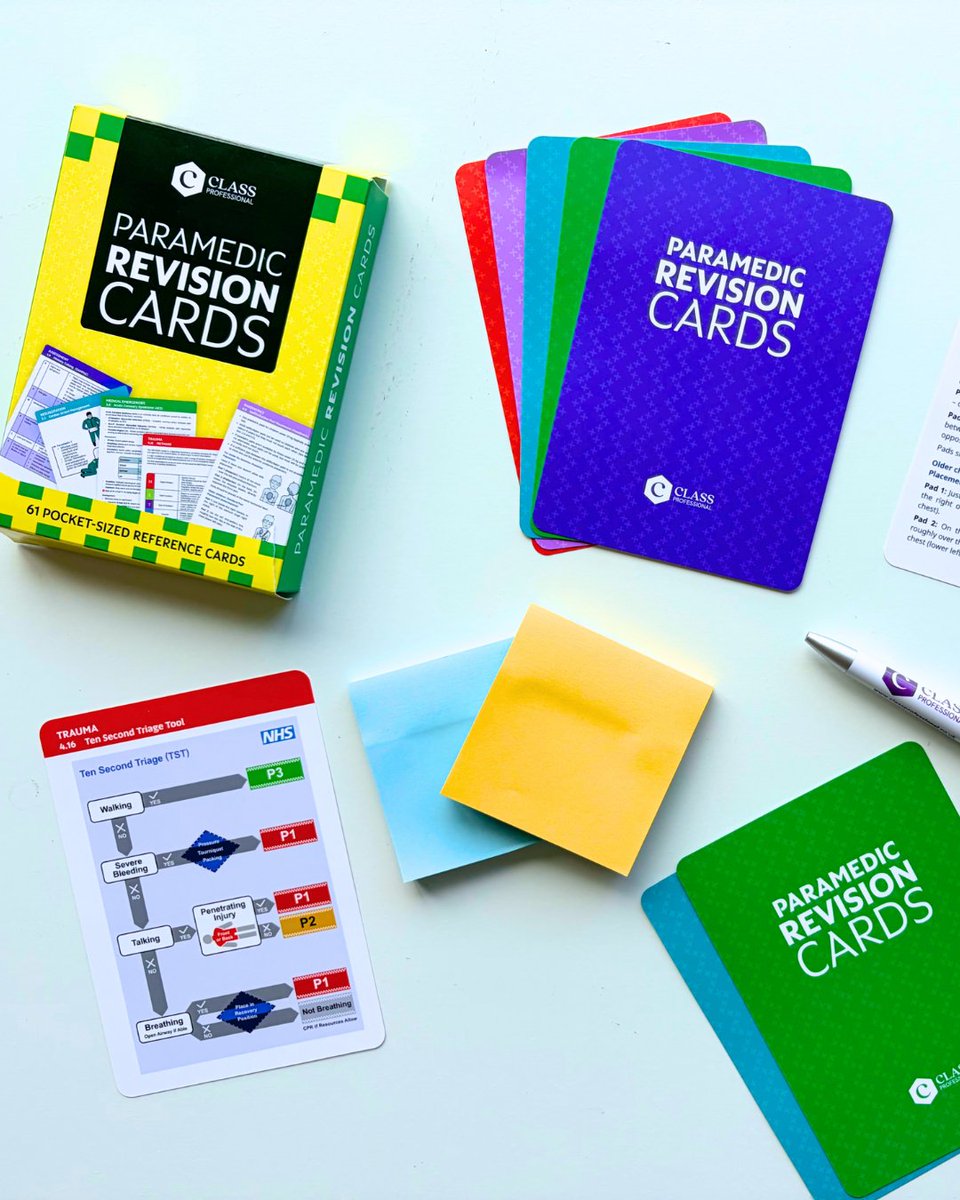 classprofession's tweet photo. Our highly anticipated Paramedic Revision Cards are almost here! 🚑

Everything you need to revise smarter, not harder.

Pre-order your set today: https://t.co/saUChI9SnR

#studentparamedic #prehospitalcare #medicalrevision #EMS  #paramedicuk https://t.co/dsnjQO2h4p