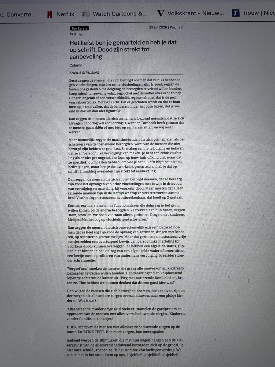 gerrieickhof's tweet photo. Goede column. #Engelen https://t.co/NZygvtrSOR