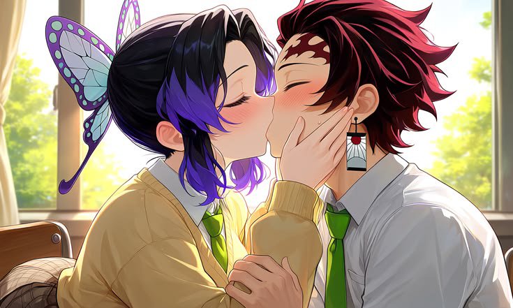 wicho4k_'s tweet photo. Tanjiro x Shinobu. A Shinobu le gusta besar a Tanjiro cuando están solos en el aula por la tarde. #TanjiroKamado #Shinobu #demonslayer #kitmetsunoYaiba #Tanshino #tanjiroxShinobu https://t.co/3VwNfFCAha