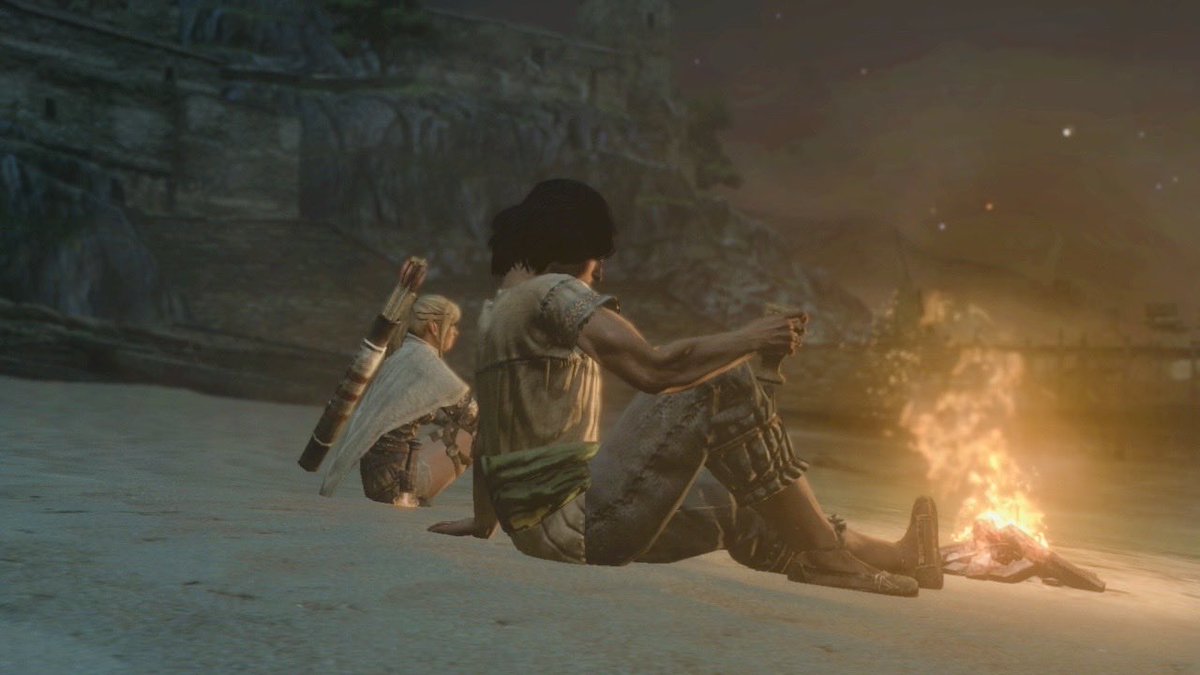 Mi1eygames's tweet photo. #ドラゴンズドグマ 
 #DDDA 
乙ゲーみたいに好感度上がると頬染まるの細かすぎて笑 君のかーちゃんやないから旅路の支度は自分でしなよと思��たけど憎めない奴だった𝐁𝐨𝐧 𝐕𝐨𝐲𝐚𝐠𝐞！！！🛶 https://t.co/LCbATZXk1t