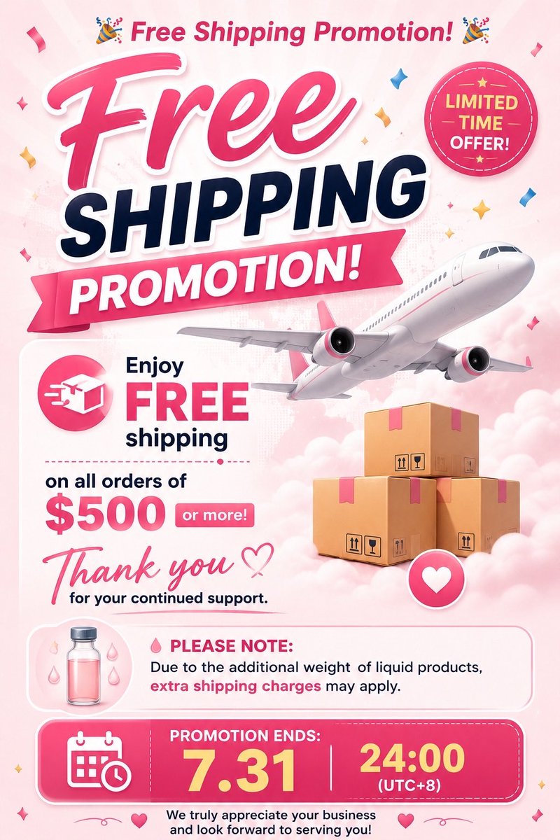 TTvcd4's tweet photo. Free shipping promotion! 🎉🎉🎉

✅ Updated COAs
✅ Discord and Telegram groups
✅ Worldwide shipping 

📲 WhatsApp: +852 9867 7815

#Peptides #Biohacking #greymarket #pepper #glow https://t.co/eXs5o0xtW1