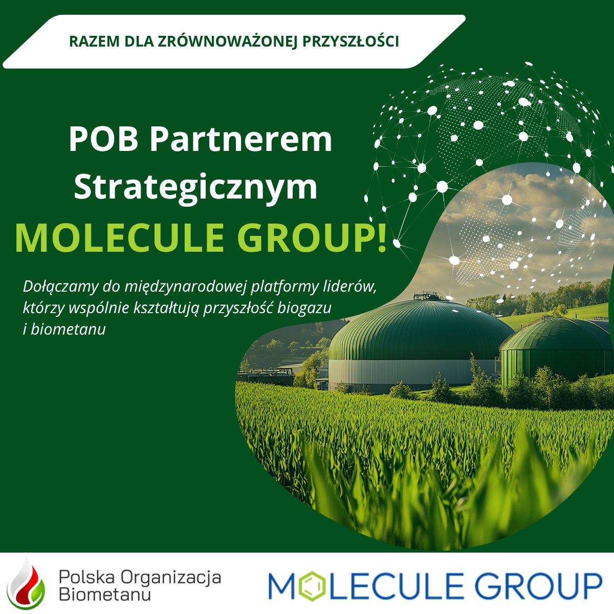 bioch_4's tweet photo. Polska Organizacja Biometanu została Partnerem Strategicznym @MoleculeGroup!

Dołączamy do międzynarodowej społeczności ekspertów i organizacji współtworzących rozwiązania dla rozwoju rynku zrównoważonych paliw i odnawialnych gazów.

To dla nas kolejny krok w aktywnym reprezentowaniu polskiego sektora biometanu na arenie międzynarodowej. Cieszymy się na współpracę i wspólne działania!

#Biometan #RenewableGas #EnergyTransition #SustainableMolecules