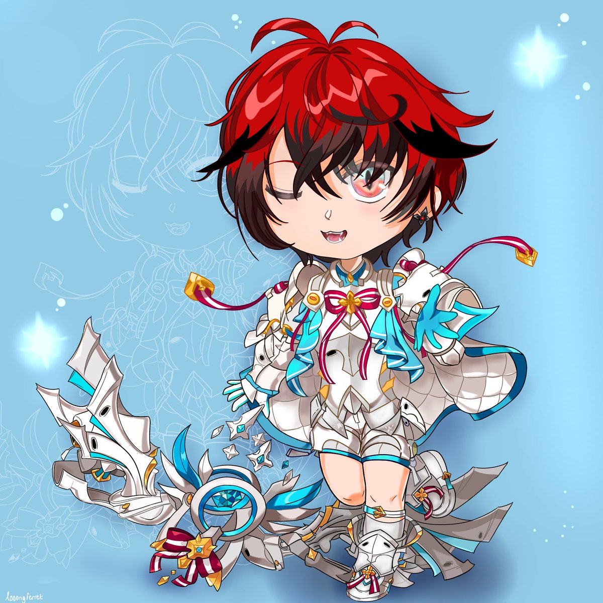 loooongferret's tweet photo. #FlayonsCrayons look at my healer of the divine phanes bruh.. we are so los— I mean winning, winning!! (I love elsword,  thank uuu… very much excited for it ^v^)

(Gdrive transparent chibi ver down below;🫥🔗⬇️) https://t.co/9z6UMv7HyQ