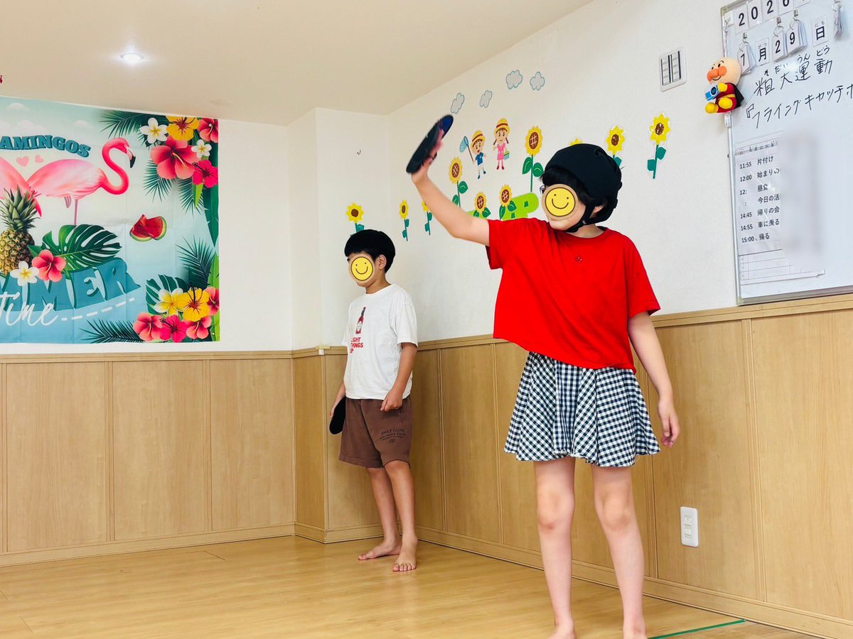 firstdream_21's tweet photo. 🧑🏻‍🦱浅草橋教室🧒🏻
2026.7.29(水)
『フライングキャッチボール🫴』
楽しく体を動かしながら、ボール🎾を使った簡単なキャッチボールを行いました😊👍
体の動かし方を学びながら、健康促進につなげました🙌✨

▽ファーストシーンドリームの詳細はこちら！
https://t.co/694S4VXsDC

#児発 #療育 #粗大運動 https://t.co/mvcxYYYJa2