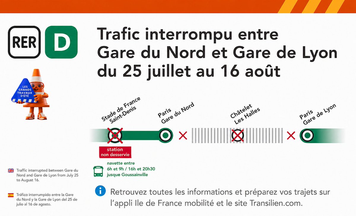 GauthierChan's tweet photo. @RERD_SNCF Les infos sont bien marqués, mais pour les gens qui ont pris la 14 en voyant juste la première image on s'est dis qu'il y aurait des trains. Sur la première image l'important c'est de savoir si on est concerné.
Une petite modif comme j'ai fais éviterait des soucis pour d'autres. https://t.co/TmjBbOLJal