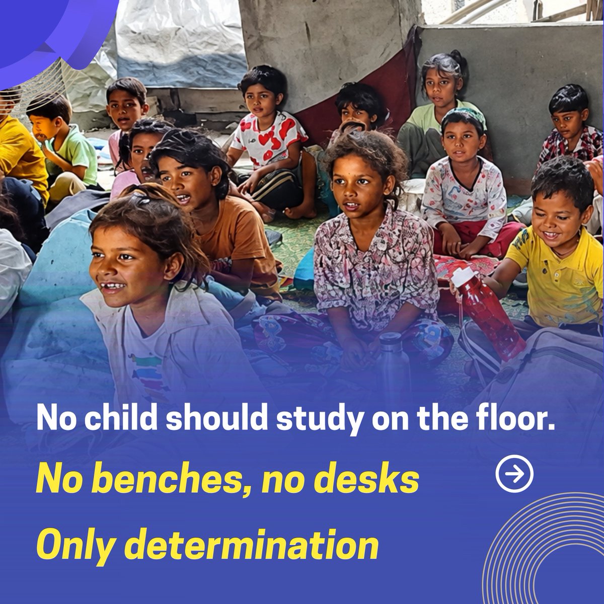 ysslives's tweet photo. Yesterday, they studied on the floor.
Today, they have classroom benches. ❤️📚

Through @FoundationYss  #Yuvastreetschool Initiative, we're helping create classrooms where every child can learn with dignity.
#QualityEducation #EducationForAll #ChildEducation #NGO #SocialImpact https://t.co/RAfN4Gd55e