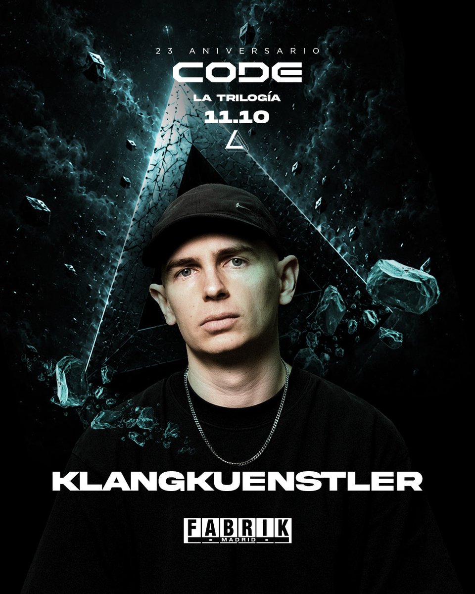 fabrikdiscoteca's tweet photo. NO LO ESTÁS SOÑANDO: KLANGKUENSTLER VUELVE A CODE ESTE 11 DE OCTUBRE 🧯🥵

Primeros cuatro tramos ya agotados, actualmente 38€ con dos copas: https://t.co/vGFUGfy0oj https://t.co/mAs0QHn2rv