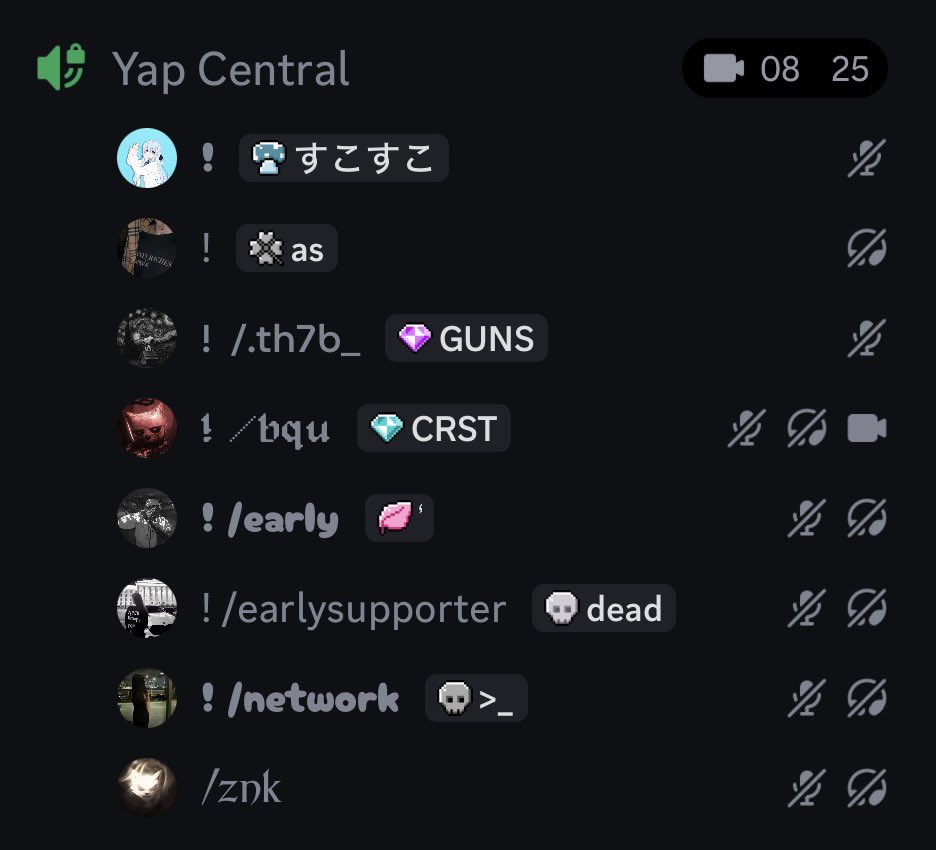porktoes92's tweet photo. why is everybody muted in a vc called yap central ??? 😭 https://t.co/JbG3WzjauB