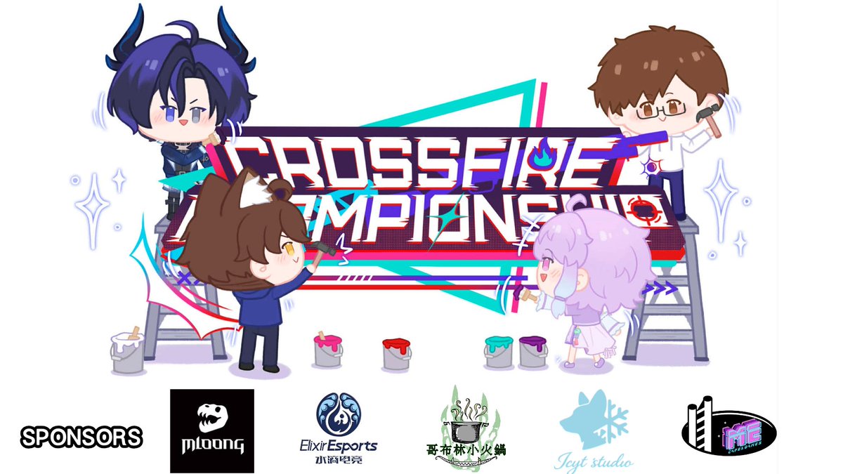Hanamaru_1009's tweet photo. 🔥 Crossfire Championship
倒数一个月 即将开战

❤️ 特别感谢本次赞助伙伴：
• MLOONG
• Elixir Esports
• 哥布林小火锅
• Icyt Studio
• ME Cafe &amp; Games

感谢大家让这场赛事成为现实
舞台已经搭建完成。
接下来，就由你们创造属于自己的传奇。

#CFCV #VALORANT #Vtuber https://t.co/M1PWxCDtcA