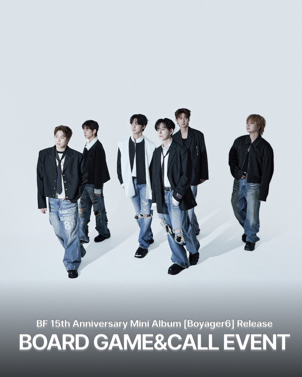 inmyroom_1's tweet photo. BF (보이프렌드) 15th Anniversary Mini Album [Boyager6] Release Board Game&Call Event 

🗓️응모기간 - 2026.07.28 ~ 2026.08.02 23:59 (KST)
🗓️이벤트 일시 - 2026.08.09 14:00 (KST)

🇰🇷https://t.co/UD93nqWxyy 
🌐https://t.co/iAdqeP5a8X

 #BF #BOYFRIEND #보이프렌드 #Boyager6 #BF_15th_Boyager6

@boyf_official