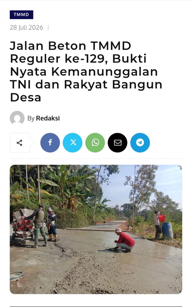 BarryBagas's tweet photo. Ketika gempa mengguncang, tsunami menghantam, atau gunung api meletus, TNI adalah yang pertama hadir. Tanggapan sigap tanpa kenal lelah.
Bukti Kerja Nyata https://t.co/T1B3c1ttE5