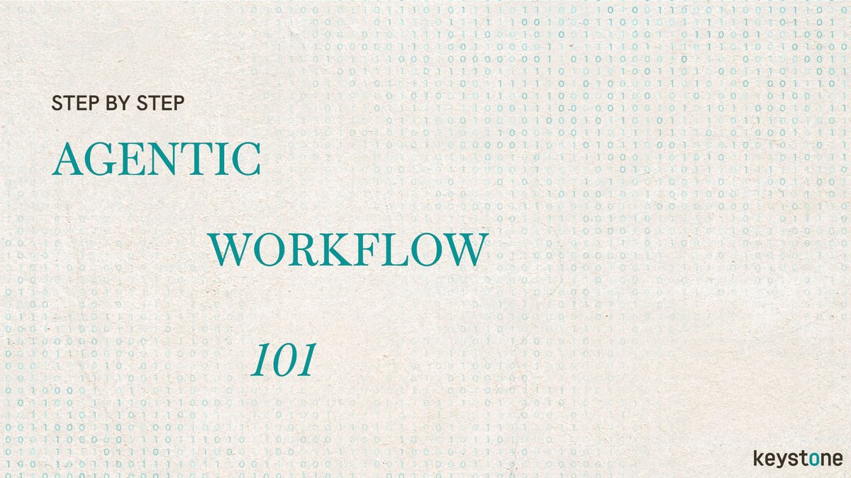Keystonelab_ai's tweet photo. We keep talking about agentic workflows. But what does it actually mean, and how do you set your first one up?

A thread 👇 https://t.co/nOb5KIwm9Q