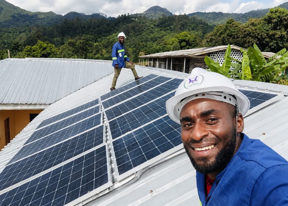 InfoCaasdev's tweet photo. CAASDEV has installed a 5kVA solar photovoltaic system to restore reliable, clean electricity to power an echography machine, biochemistry analyser, vaccine refrigerator, microscope, 30 lighting points, a laptop, and a television at Anyajua integrated health center in Fundong. https://t.co/PQfuR4w0So