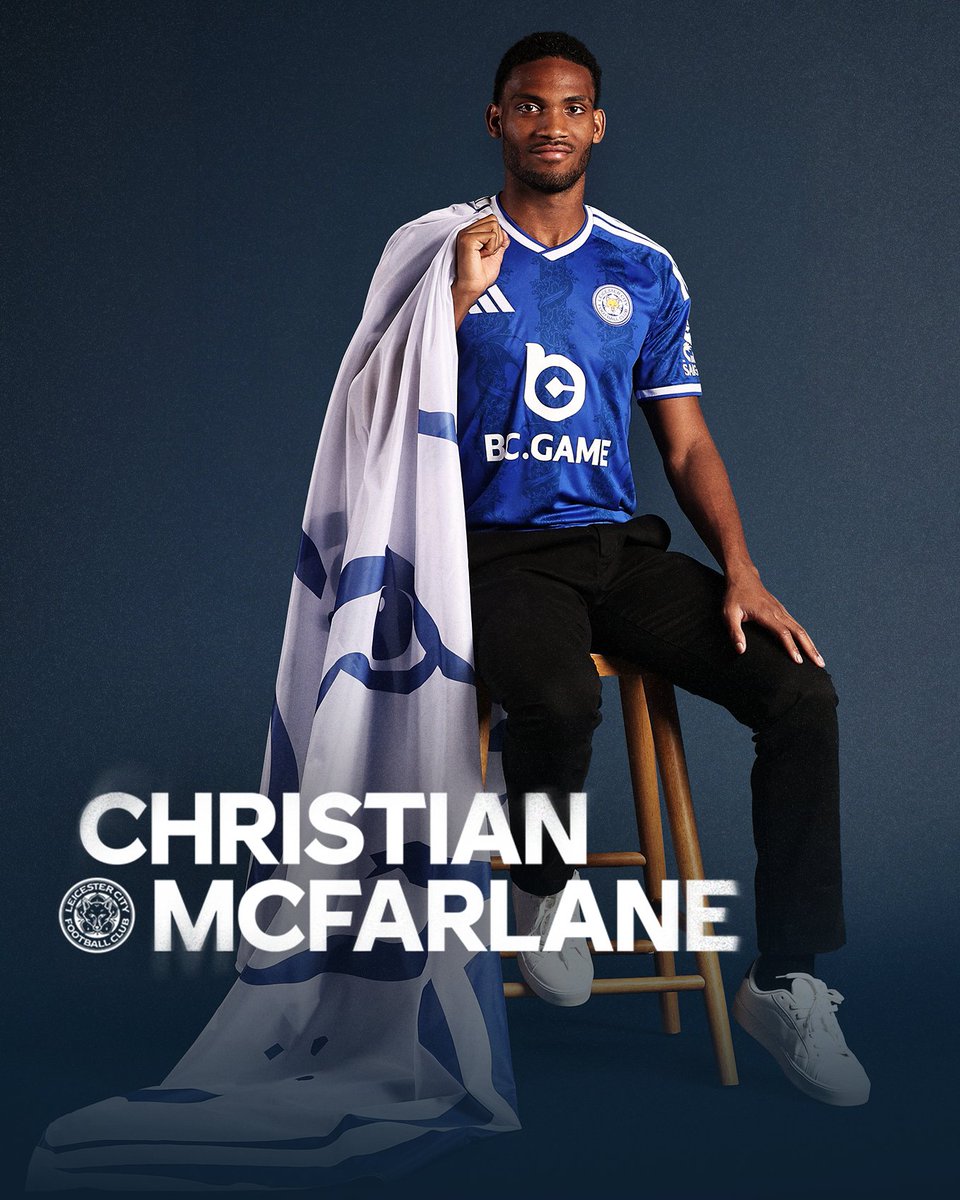 LCFC's tweet photo. We’ve signed defender Christian McFarlane from Man City on a season-long loan, subject to EFL approval! ✍️

Welcome to City, Christian!