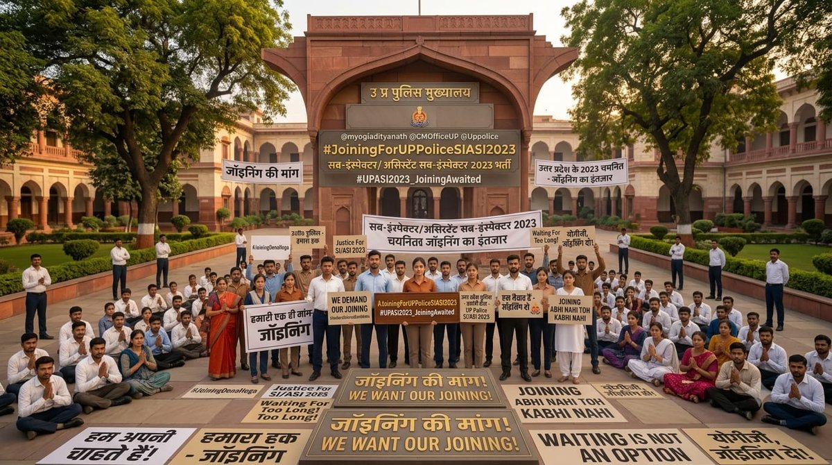 Rohitsa04772538's tweet photo. @myogiadityanath @CMOFFICEUP @brajeshpathakup @Uppolice
माननीय मुख्यमंत्री जी, कृपया UP Police SI/ASI 2023 की जॉइनिंग प्रक्रिया शीघ्र शुरू कराने की कृपा करें।🙏
#JoiningForUPPoliceSIASI2023 #UPASI2023_JoiningAwaited https://t.co/UaNnThsD4s