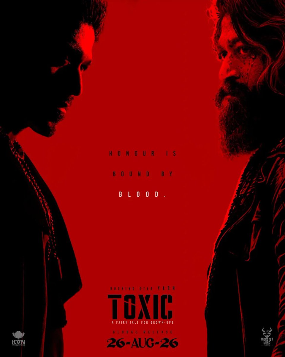 _PVRCinemas's tweet photo. One conquers in plain sight. 🔥 
One hunts in the shadows. 🎟 But Honour is Bound By Blood.🩸 

The #Toxic Territory is in a #RayaVsTicket frenzy. Keep it coming!!! 😈 

#ToxicTheMovie #Yash #ToxicOn26thAug https://t.co/497uoDaoCG