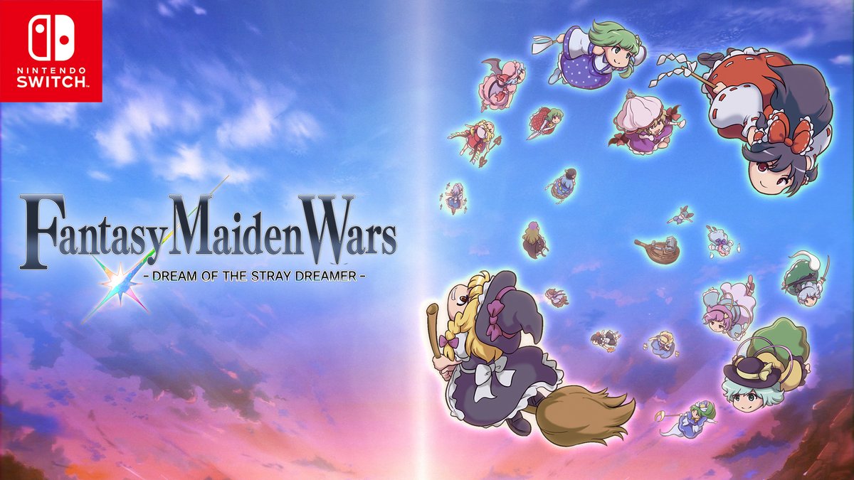 Phoenixx_Inc's tweet photo. 【幻想少女大戦Nintendo Switch版から2つのお知らせ】
2️⃣🌍️英語ダウンロード版、ついにリリース🌎️‼️

海外ファンの皆さま本当にお待たせしました！
NintendoSwitch版「幻想少女大戦」の英語バージョンが
7月30日0時よりリリースされます。
遊びやすいSwitchで、霊夢と魔理沙の壮大な物語をぜひ体感して下さい🎇

ストアURLは公開され次第このアカウントでお知らせいたします‼️

※リリース日時は各ストアのタイムゾーンに準じます。
※英語版と日本語版は別のゲームソフトです。日本語版に英語版パッチが追加される形でのアップデートではありません。あらかじめご了承下さい。