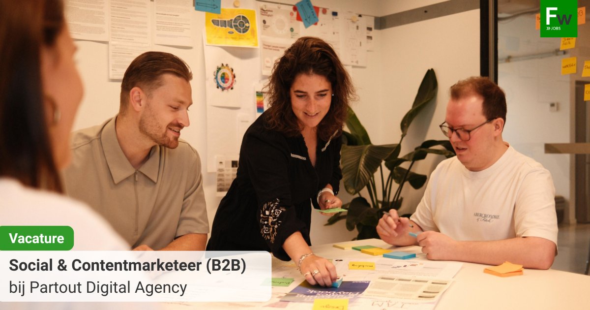 fwvacatures's tweet photo. Vacature: Social &amp; Contentmarketeer (32-40 uur)

📍 Partout Digital Agency – Eindhoven

Als Social &amp; Contentmarketeer vertaal je complexe B2B-onderwerpen naar content die begrijpelijk is én presteert.

💰 € 3.500 - € 4.800

Benieuwd? 👇
https://t.co/xqaqeYgha9 https://t.co/WhrPek60Aj