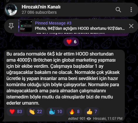BazookaXBT's tweet photo. Hollywood senaristleri bile bu kadar hızlı senaryo değiştirmiyor. Dün 2K kazançtı, bugün 6K oldu (bu sefer hangi meme dumpladı acaba?). Sonra bu kazançla #Brötchen marketing bütçesi ayırıyor. Hatta öyle büyük gönüllü ki, seni seviyoruz bedava yaparız diyen ekibe bile 4K vermişmiş https://t.co/6sfcDQ0290