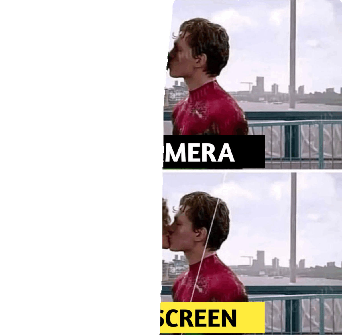 mythicbxrn's tweet photo. So This is how we as whole generation was fooled for a kissing scene in Spider-Man?? https://t.co/E1jF1Tfz0i