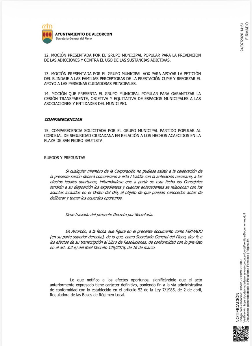 psoealcorcon's tweet photo. 🔴Esta tarde a las 17.00 h en el CC Los Pinos, Pleno de Julio en #Alcorcón. 
Puedes ver la acción de Gobierno y a @CandeTesta @magonzalezgar @raquel_peral @soloce69 @raultose @cmartinrubio @mpretamosa @PJimenezFlores en el canal de @youtube y RRSS del @AytoAlcorcon https://t.co/SwjsLPDiER