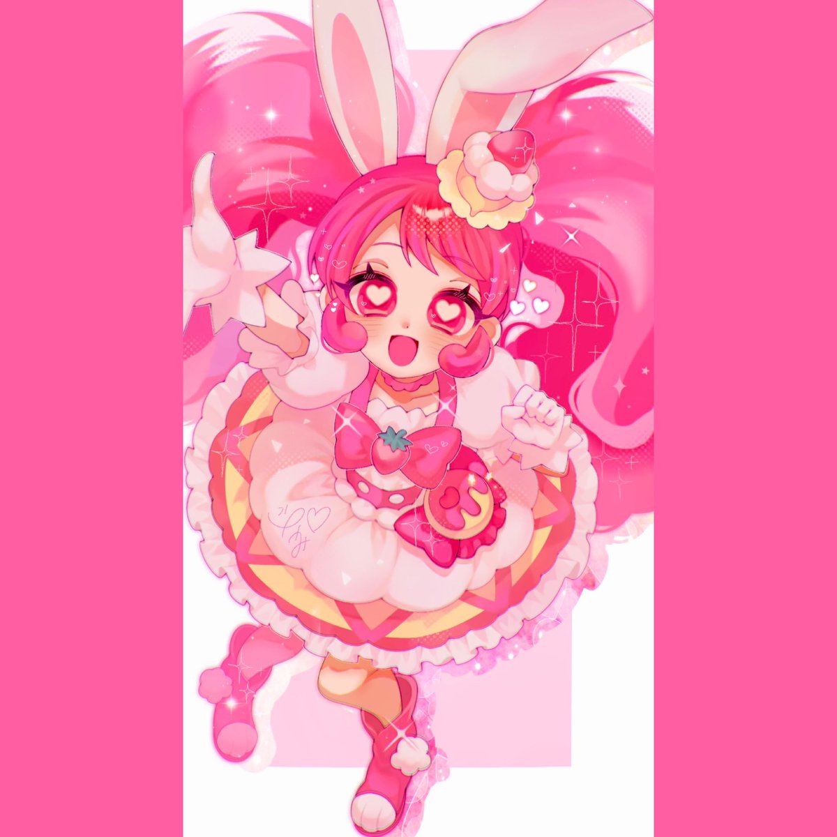 puuoxouka's tweet photo. 🩷🐰「元気と笑顔を！」#キュアホイップ
・
#precure #イラスト #キラキラプリキュアアラモード #プリアラ #絵柄が好みって人にフォローされたいㅤㅤ https://t.co/GMSmsu4xwu