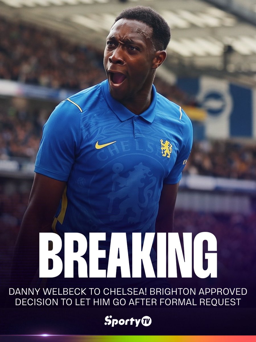 SportyTV's tweet photo. 🚨 BREAKING: Danny Welbeck to Chelsea is a done deal, as reported by Fabrizio Romano!

Brighton approved decision to let him go after his formal request ✅ https://t.co/YBIBby6CmJ