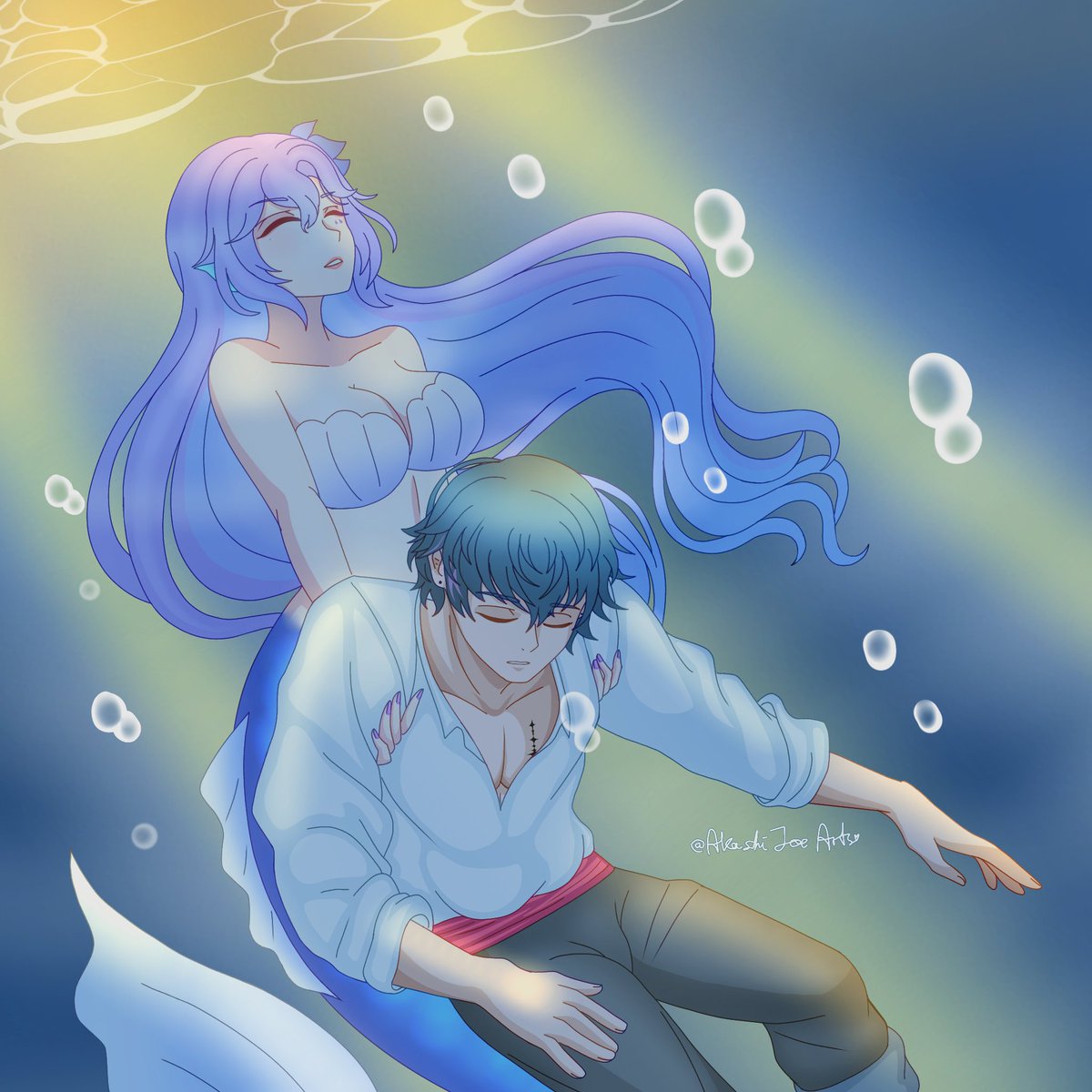 AkashiLoo's tweet photo. Anchorfish The Little Mermaid au 

Wuthering Waves × The Little Mermaid.

#wuwa #wutheringwaves #anchorfish #brant #cantarella #fanart https://t.co/QXSGUaRLtw