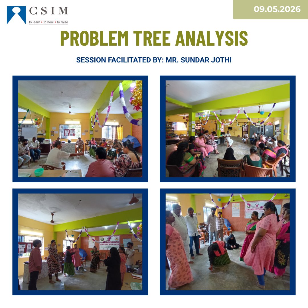csimofficial's tweet photo. Problem Tree Analysis
Session facilitated by Mr. Sundar JothiParticipants engaged in an interactive session on Problem Tree Analysis, exploring the root causes, core issues, and effects of social challenges to develop sustainable and impactful solutions.#CSIM #ProblemTreeAnalysis https://t.co/9qlTONAnPI