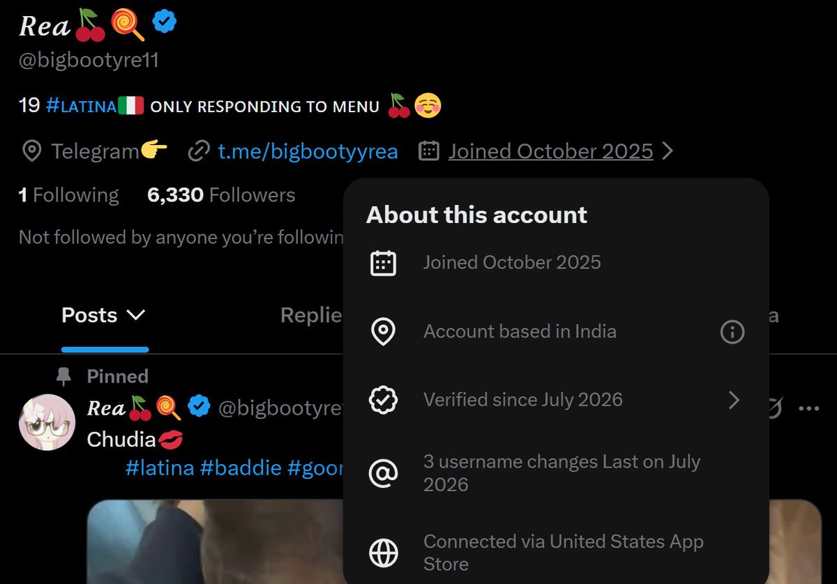 TsavoKitty's tweet photo. 231.

[ 1/5 ] – Account 1  
https://t.co/0GkK6lHKtd 💥🔨
https://t.co/8oq2iXmRR8
Details: Joined October 2025, First post July 2026  
Loc: India via United States App Store  
Followers: 6,330 https://t.co/pZrWnpFVk0