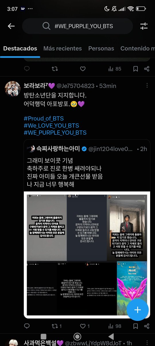 GregoryRTT1's tweet photo. @btschartsxdaily APOYEMOS CON ESTA TENDENCIA EN COREA 

방탄소년단을 지지합니다💜
#Proud_of_BTS
#WE_LOVE_YOU_BTS 
#WE_PURPLE_YOU_BTS
#Proud_of_BTS https://t.co/AURmraRue7