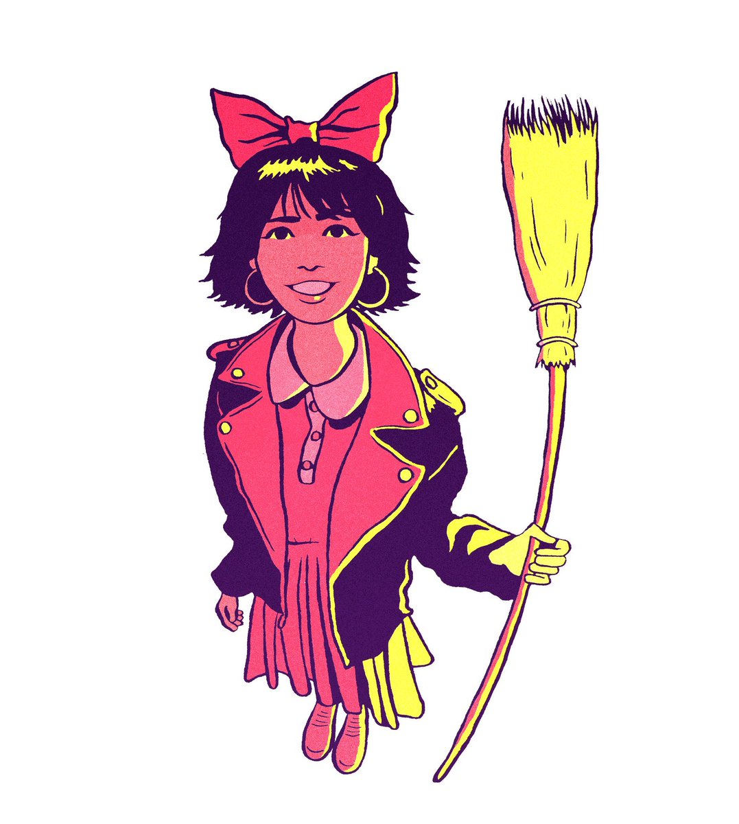 DaFeenom's tweet photo. Aujourd'hui, cela fait 37 ans que le film Kiki la petite sorcière de Hayao Miyazaki est sorti ! #魔女の宅急便 https://t.co/b9sGWmc08I
