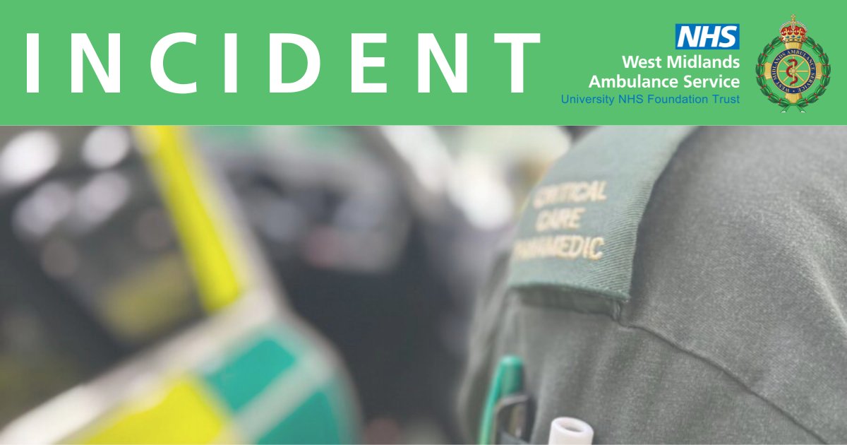OFFICIALWMAS's tweet photo. INCIDENT: Birmingham two-Car RTC leaves boy in critical condition

Read more via 👉https://t.co/WevcZ1h9zo https://t.co/VMmRcgfSr8