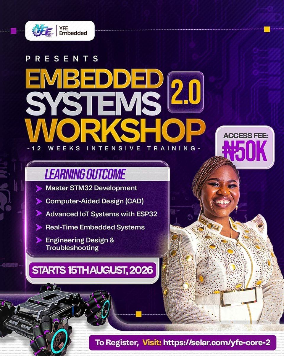nevo_design's tweet photo. As a builder watching it work isn't the same as building it yourself.
You learn when it breaks and you have to figure out WHY.
That's why, as Chief Ambassador of @yfe_embedded I'm bringing Workshop 2.0 to you.
Build. 
Break.
Debug. 
Fix.
Join us 👇🏽
https://t.co/RXUufcGTsz https://t.co/1JjLpE6M6U