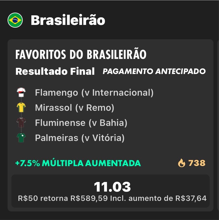 wwtips3's tweet photo. Betano - 13,42 com o bônus de 10% 
Bet365 - 11,79 com o aumento https://t.co/PCWtT1icKO