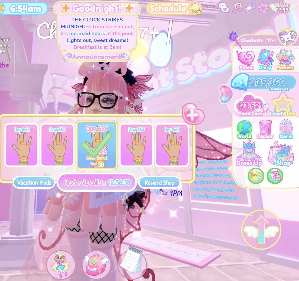 bewitchedgrl's tweet photo. I FORGOT that I have Twitter so here’s the ONE TIME I ended up getting a Day 666 streak and never regretted it

#royalehigh #rhtc #RH #RoyaleHighfyp #fyp https://t.co/NkLgz5effL
