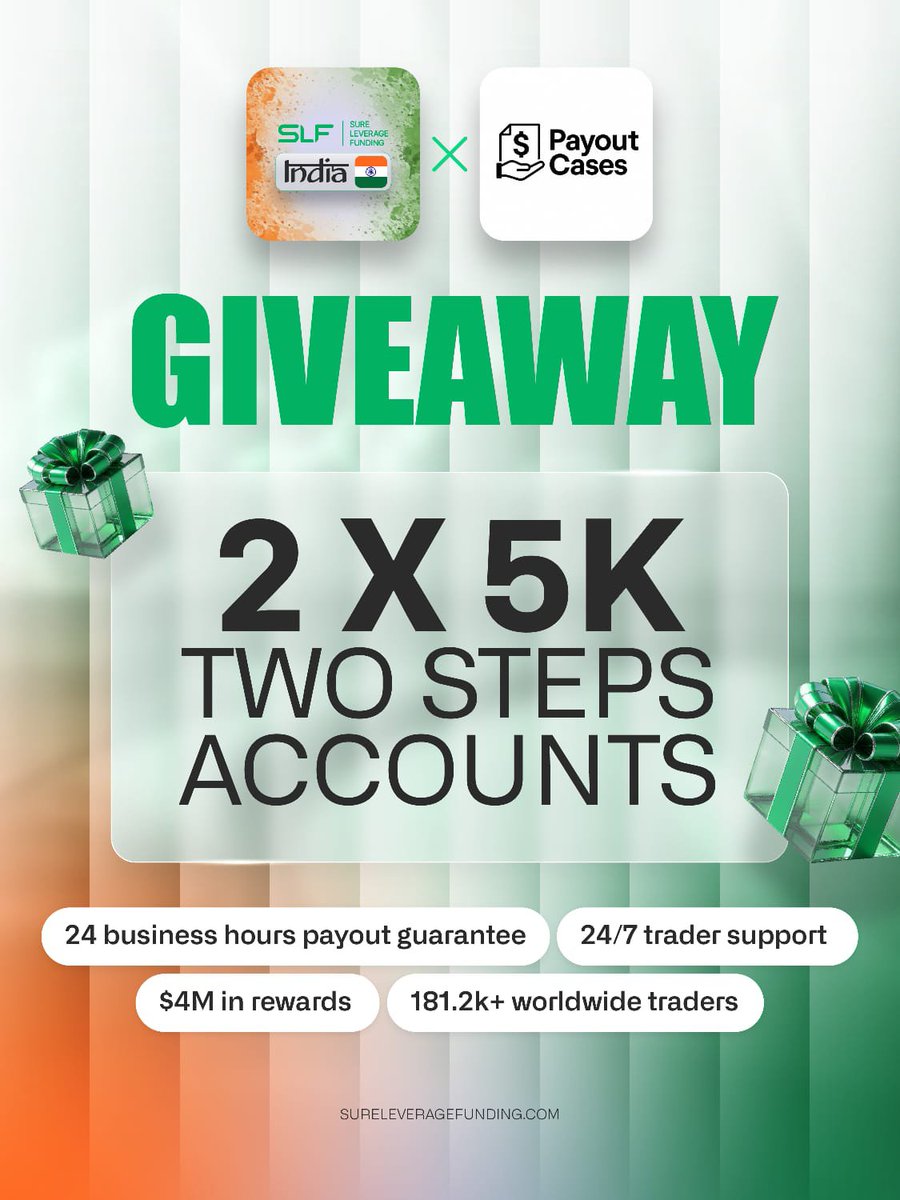 PayoutCases's tweet photo. 📢 $10,000 SURE LEVERAGE Giveaway is here!! 

To Enter : 

1️⃣ Follow : @PayoutCases  @SureLeverage   @SLF_India &amp; @Rajsureleverage
Also Follow : @shash19682  

2️⃣ JOIN :- https://t.co/HejdAsckBY

3️⃣ Like ❤️ Retweet 🔁 Tag 2 Friends 

Winners in 3 days 🏆 Good Luck!!🤞 https://t.co/3fzC8qx15c