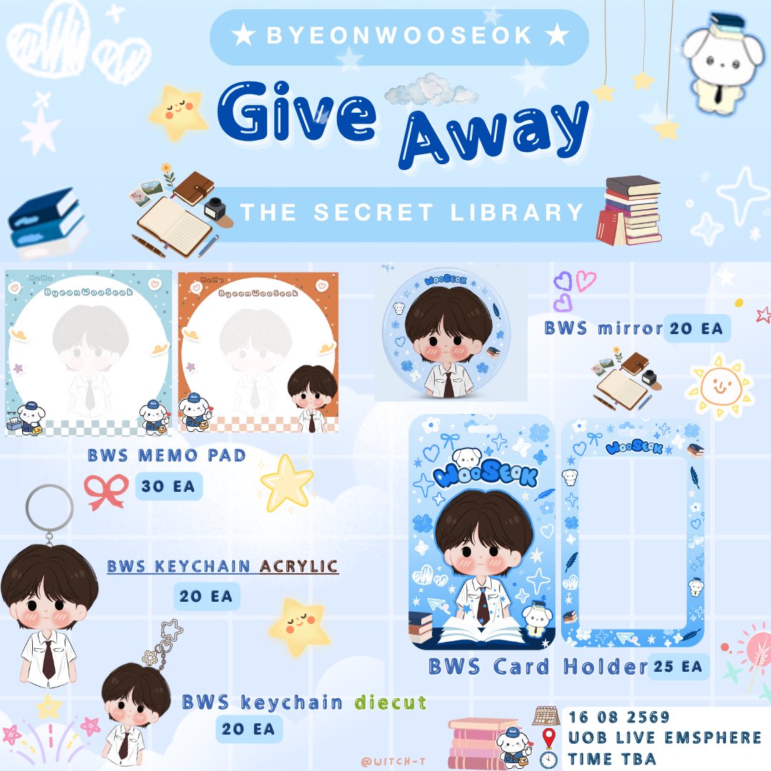 WitchktK's tweet photo. กอวงอกเพิ่ม🤣 
★•: *'  ᴘʟᴇᴀꜱᴇ ʀᴛ 🙇🏻‍♀️`*: •☆  •
ɢɪᴠᴇ ᴀᴡᴀʏ
ʙʏᴇᴏɴᴡᴏᴏꜱᴇᴏᴋ ❤︎
📍ʟᴏᴄᴀᴛɪᴏɴ ᴜᴏʙ ʟɪᴠᴇ ᴇᴍꜱᴘʜᴇʀᴇ
🗓️ᴅᴀᴛᴇ : 𝟣𝟨/𝟢𝟪/𝟨𝟫
⏱️ᴛɪᴍᴇ : ᴛʙᴡ  
มารับกันนะคะ 🫶🏻
#อูเชทงgiveaway #BYEONWOOSEOK_TOUR_in_BANGKOK #TheSecretLibrary_in_Bangkok https://t.co/mh2FfM6Z3I