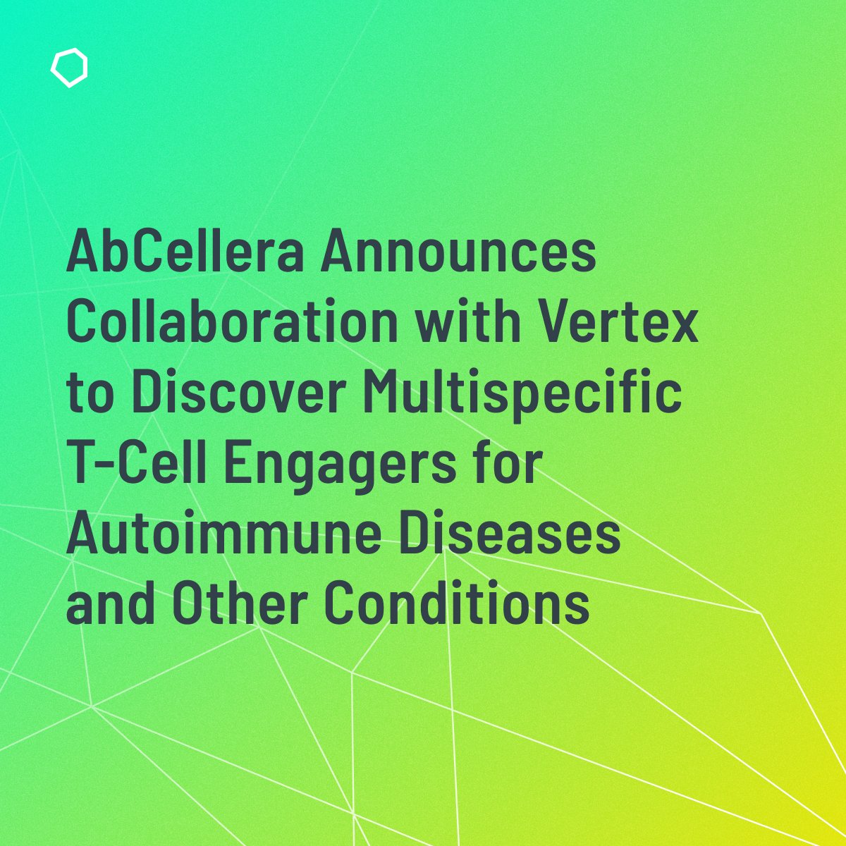 AbCelleraBio's tweet photo. AbCellera Announces Collaboration with Vertex to Discover Multispecific T-Cell Engagers for Autoimmune Diseases and Other Conditions https://t.co/UojKXosyvo https://t.co/WvAbUzJpQA