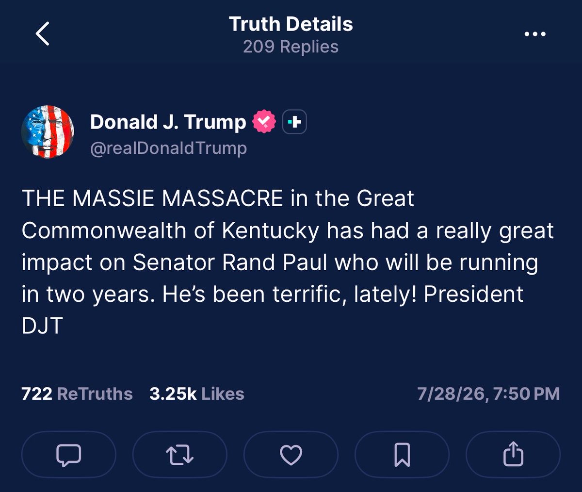 RepThomasMassie's tweet photo. Trump promised he would drain the swamp, but now he’s joined it.

Adelson’s &amp; Singer’s blood money for making war in Iran &amp; Venezuela fund his intimidation and retribution campaigns at home against those who do fight the swamp, oppose big government, &amp; reject foreign influence. https://t.co/QC7kPxxKIT