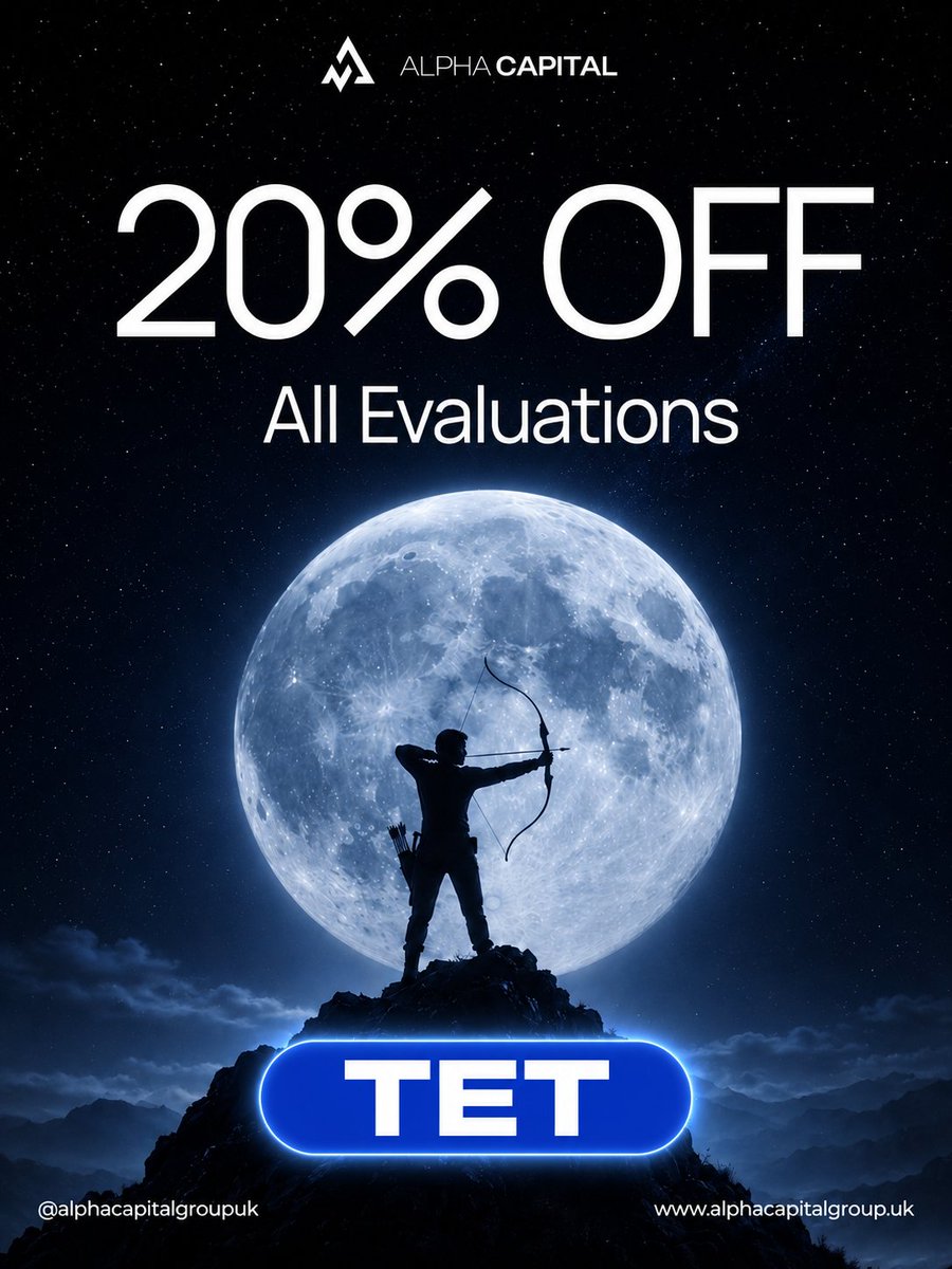 TheEliteTrader_'s tweet photo. 🚀 You can now buy your @AlphaCapitalUK account using my code TET!

Get 20% OFF all Evaluation Accounts and 40% OFF Instant Funding Accounts with code TET. 🔥

Sign up now!
https://t.co/9Yqij1O1zj

Purchase an account using my link below, then DM me proof of your purchase for a chance to win a prize! 🎁

Stay active — more exciting opportunities are coming soon! 👀🔥