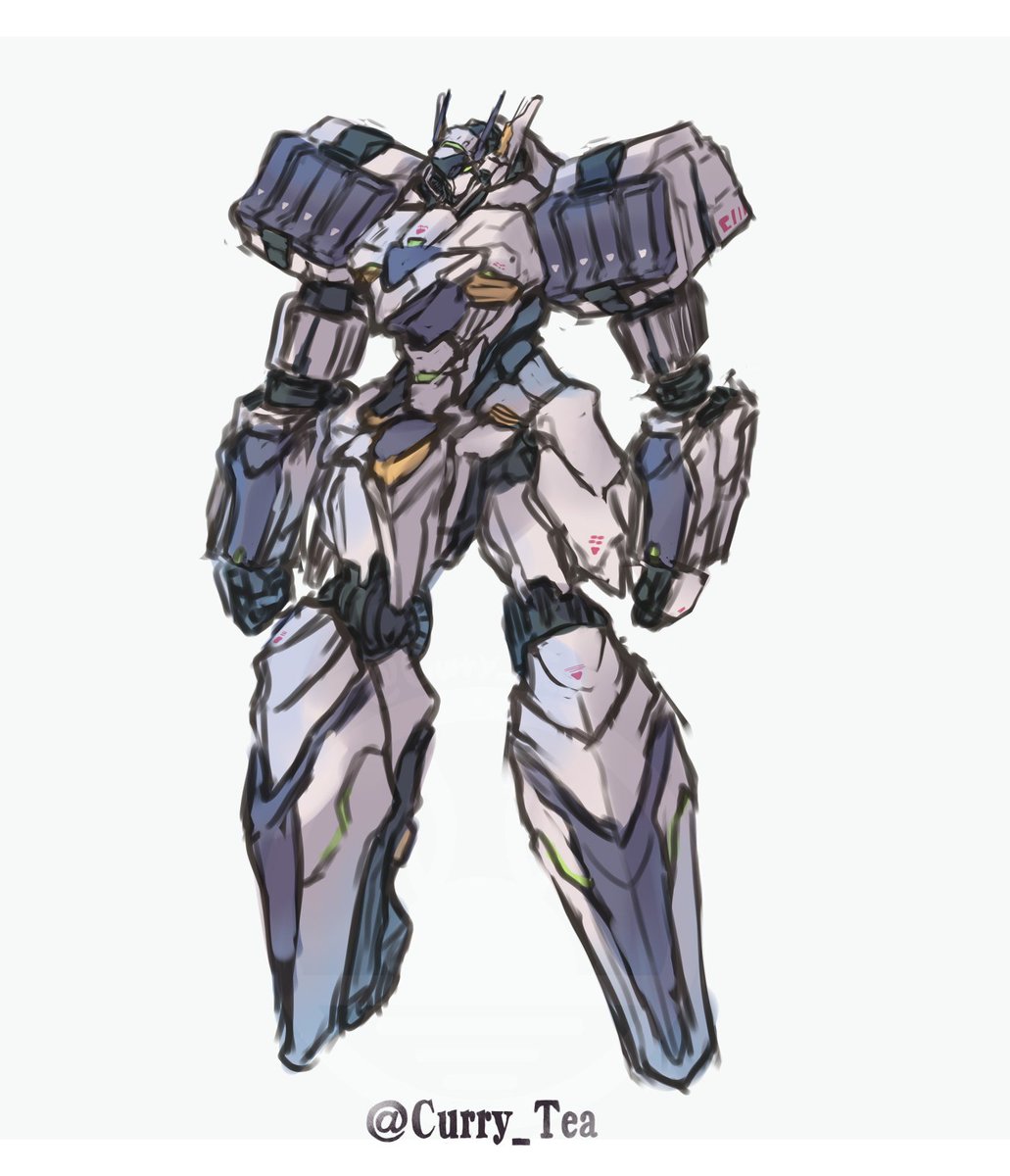 Curry_Tea's tweet photo. 勢いで描いた人型機動兵器。　スーパー系大好き。 https://t.co/3vu2etta8e