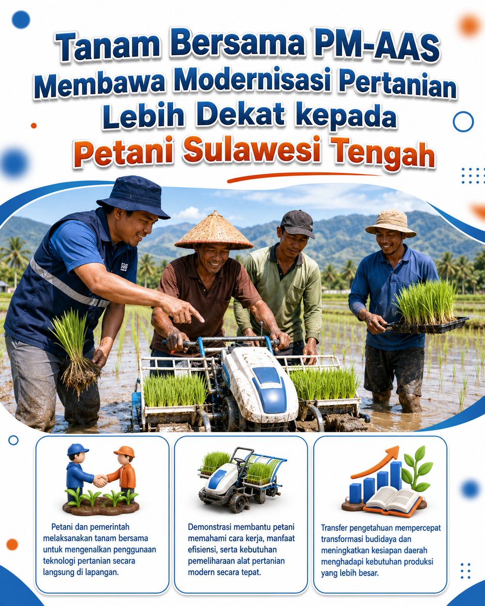 edgarsadewaa's tweet photo. PM-AAS mendekatkan teknologi pertanian ke petani Sulawesi Tengah melalui praktik langsung untuk meningkatkan produktivitas dan hasil panen.
#jagaindonesia #PMAAS #PertanianModern #PetaniIndonesia #KetahananPangan https://t.co/hYuBpEOpwS