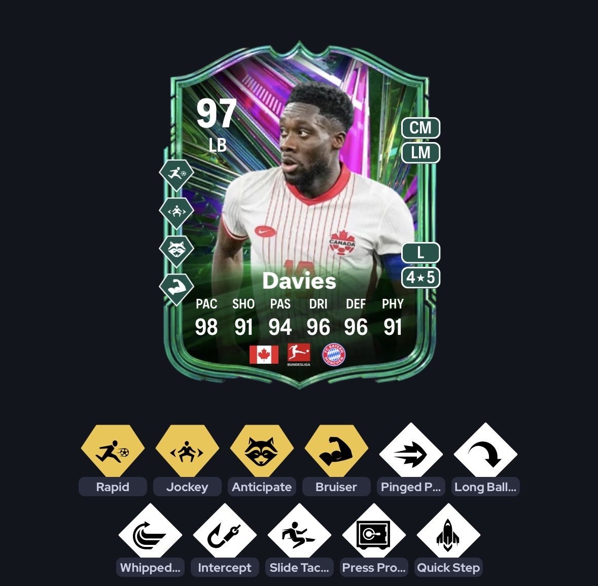 monstarh_'s tweet photo. 50K coins 
• 96 Max
• Incisive+ Technical+ Pinged Pass+
• +30 Defending +30  Passing
•  Dribbling and Shooting boost https://t.co/S5pCEfaS82