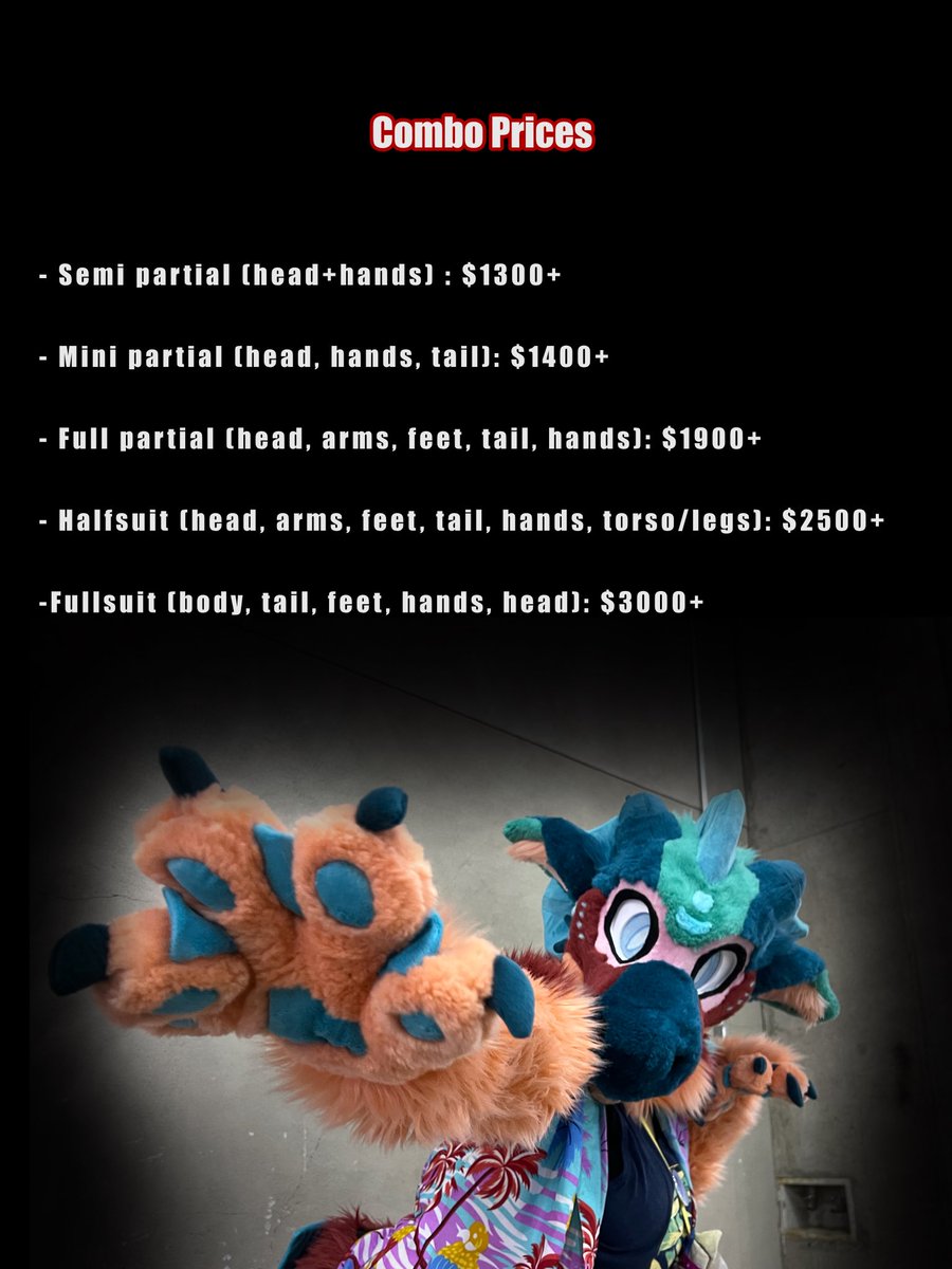SlaughterdHound's tweet photo. X NEW PRICE SHEET 🔪 X
-
-
-
-
#Furryfandom #fursuitmaker #smallfursuitmaker #fursuitcomissions https://t.co/APh2w5hvS0