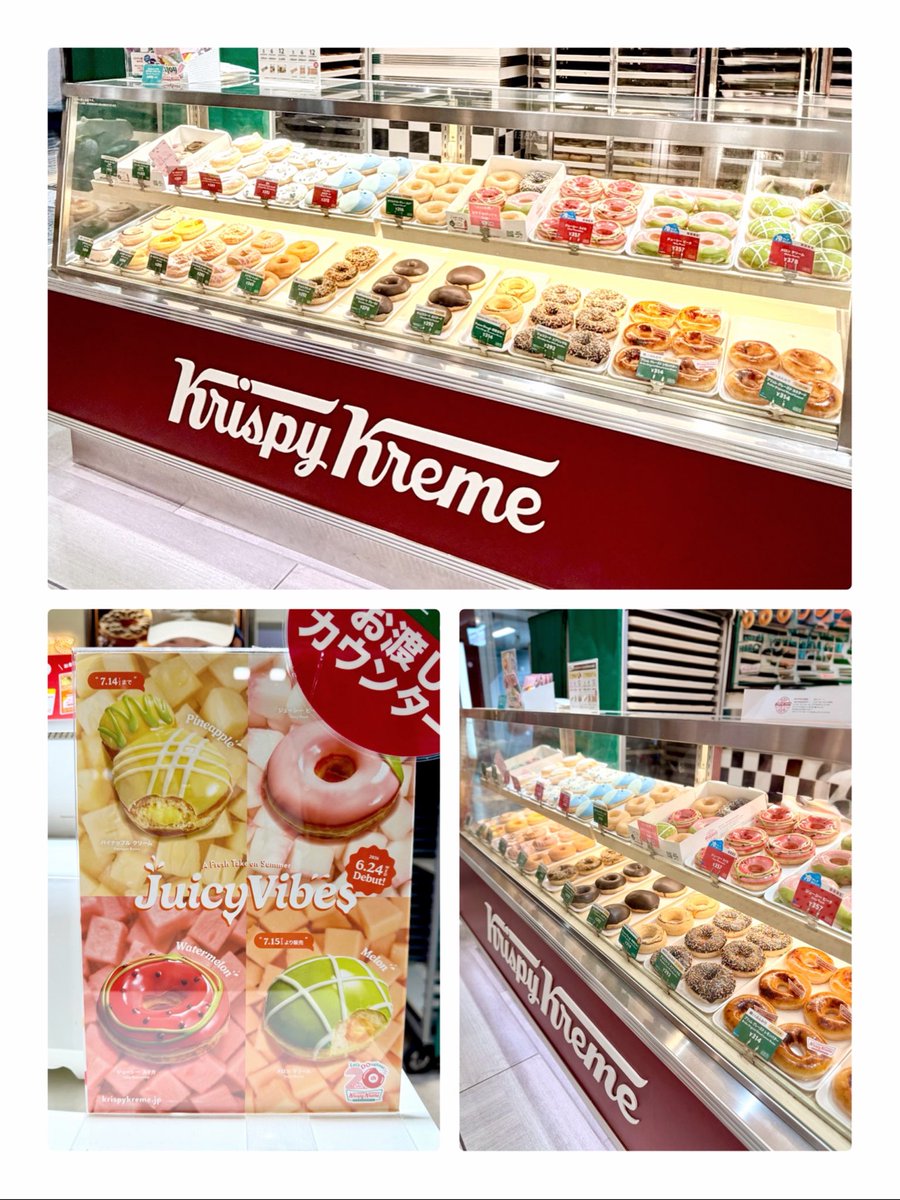 maymateera's tweet photo. 2026.7.19
【Krispy Kreme Doughnuts】
JR Nagoya Takashimaya 1F
Nagoya St.
●Juicy Watermelon
●Penguin Custard
●Juicy Peach

krispykremejapan
https://t.co/yIzly3Q0sj

#名古屋ドーナツ
#名古屋駅ドーナツ
#MayEating https://t.co/VT2s4lmDQ2