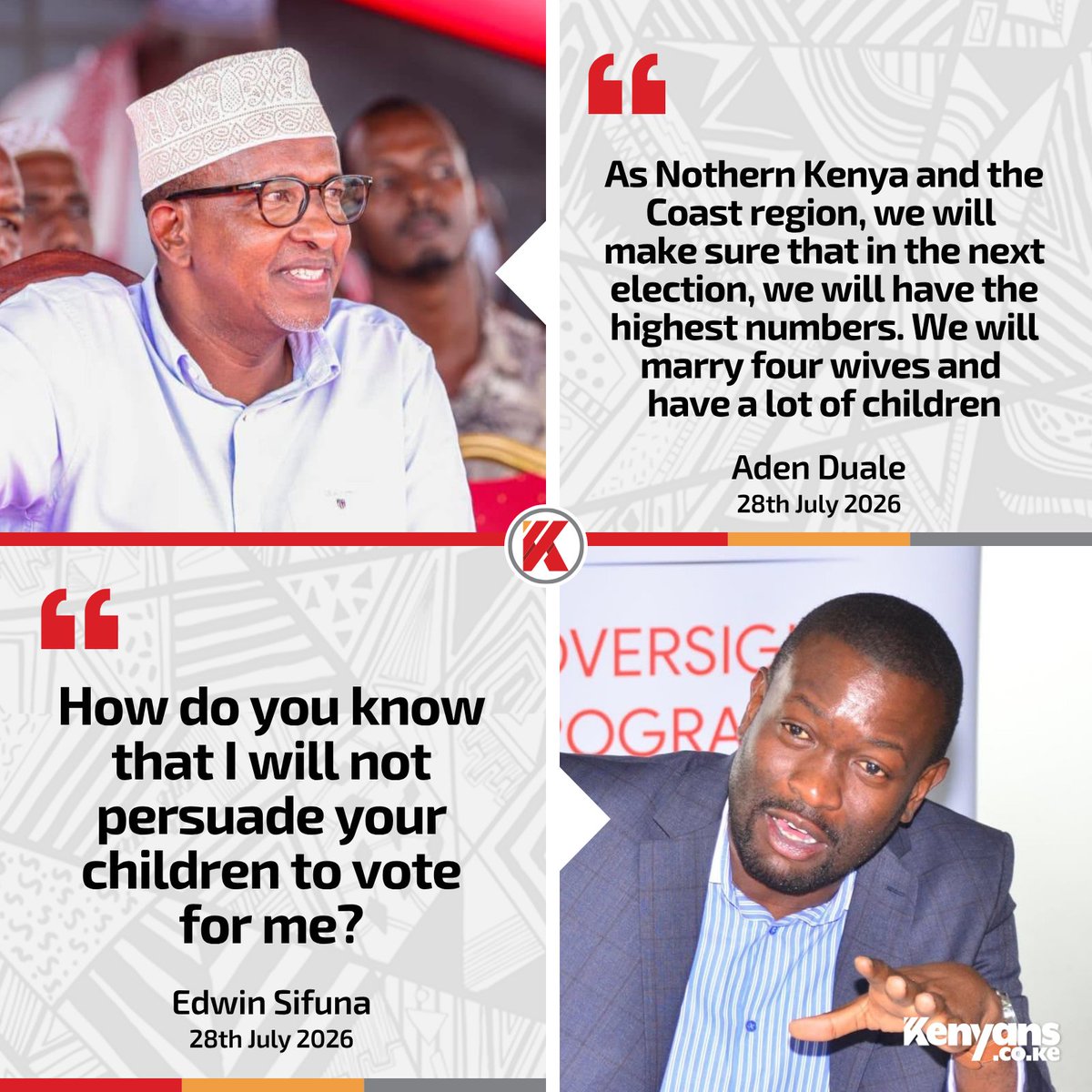 Kenyans's tweet photo. Sifuna responds to Duale https://t.co/V7upEUOlc9
