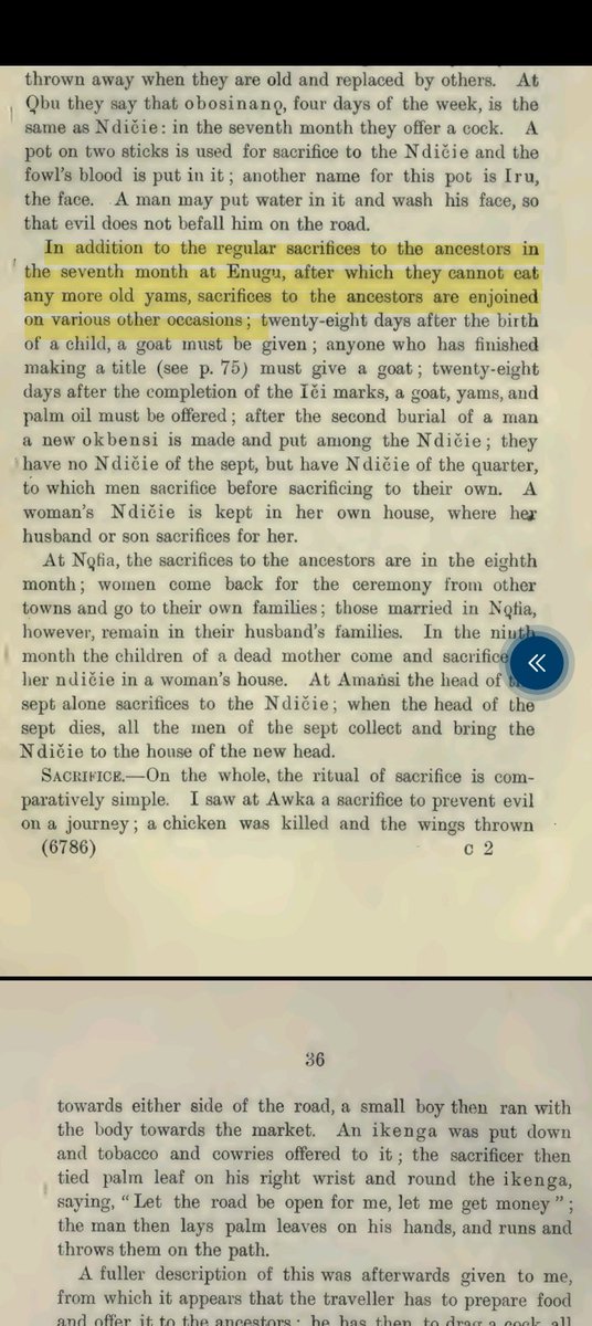 ifeora90's tweet photo. Foolish imbecile, google search ke?
Am waiting for you imbecile to post any account of other ethnic nations celebrating New yam festival before 1914.
Written in 1900s, you must have heard name njoku?yes it is yam deity 'Ifejioku'which our Ancestors thanks after harvesting. https://t.co/rBGH5yvPLd