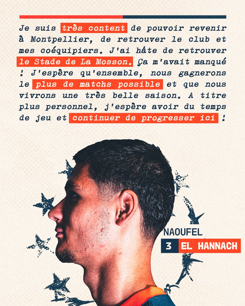 MontpellierHSC's tweet photo. 🚨✍️ #MercatoMHSC
𝐍𝐚𝐨𝐮𝐟𝐞𝐥 𝐄𝐥 𝐇𝐚𝐧𝐧𝐚𝐜𝐡 𝐩𝐫𝐞̂𝐭𝐞́ 𝐚𝐮 𝐌𝐇𝐒𝐂 🧡

🗣️ « 𝙹𝚎 𝚜𝚞𝚒𝚜 𝚝𝚛𝚎̀𝚜 𝚌𝚘𝚗𝚝𝚎𝚗𝚝 𝚍𝚎 𝚙𝚘𝚞𝚟𝚘𝚒𝚛 𝚛𝚎𝚟𝚎𝚗𝚒𝚛 𝚊̀ 𝙼𝚘𝚗𝚝𝚙𝚎𝚕𝚕𝚒𝚎𝚛, 𝚍𝚎 𝚛𝚎𝚝𝚛𝚘𝚞𝚟𝚎𝚛 𝚕𝚎 𝚌𝚕𝚞𝚋 𝚎𝚝 𝚖𝚎𝚜 𝚌𝚘𝚎́𝚚𝚞𝚒𝚙𝚒𝚎𝚛𝚜... »